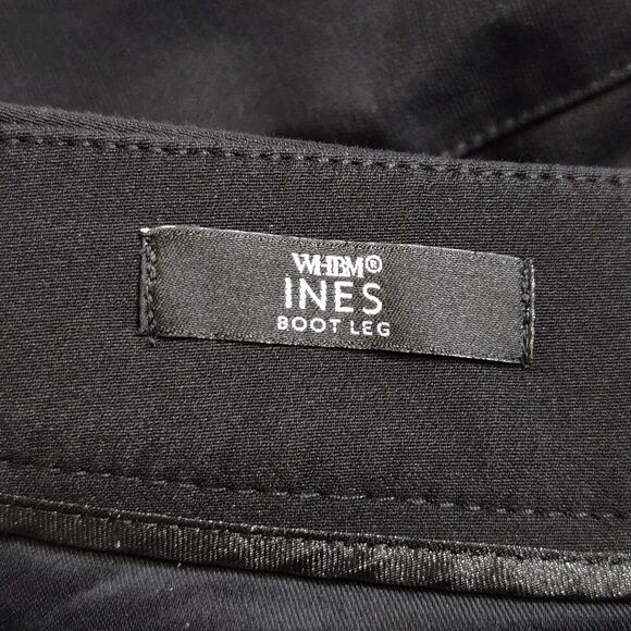 White House Black Market Ines Slim Boot Black Dress Pants Stretch Women's 12S - Picture 9 of 14